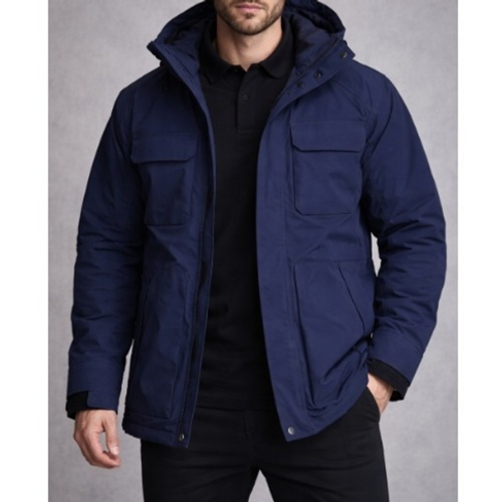 Duluth Trading Co Men's‎ Navy Whaleback Waterproof Insulated Jacket Size L NWT